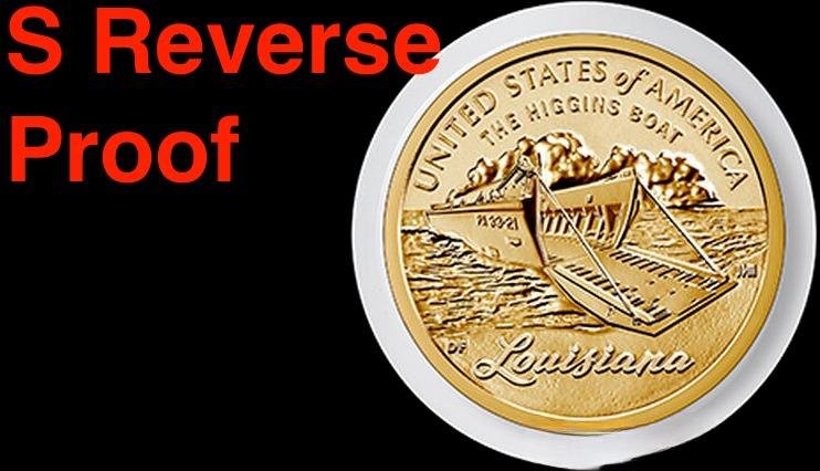 1 US Coin 2023 S REVERSE Proof Higgins Boat American Innovation 19 Louisiana Dollar Presal