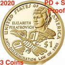 3 US Coins Dollars 2020 PDS SACAGAWEA NATIVE AMERICAN Anti Discrimination Law PROOF