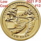 2 US Coins LOW COST PD 2021 New York Innovation Erie Canal Lake Hudson River