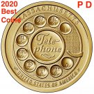 Best PD 1 US Coin 2020 American Innovation Massachusetts Dollars Telephone Dial MA