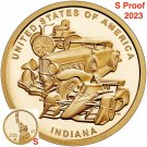 In stock 2023 S PROOF Indy Race Cars American Innovation #20 Indiana Auto Dollar 1 US Coin