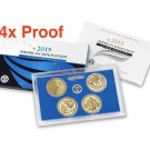 2019 4 US Coins Proof Set Delaware New Jersey Box COA S American Innovation Golden Dollars