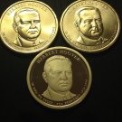 2014 3 US Coins PDS Set Herbert Hoover Presidential Golden Dollar MINT Roll