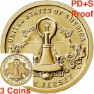 2019 American Innovation Dollar PROOF New Jersey Thomas EDISON LIGHT BULB 3 US Coins