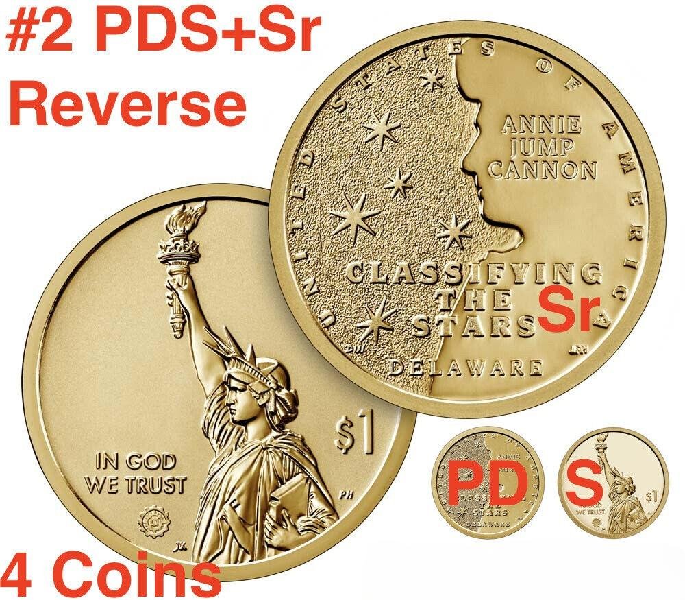 2019 Proof 4 US Coins PDSS Box COA Delaware Innovation Dollar Pr Reverse