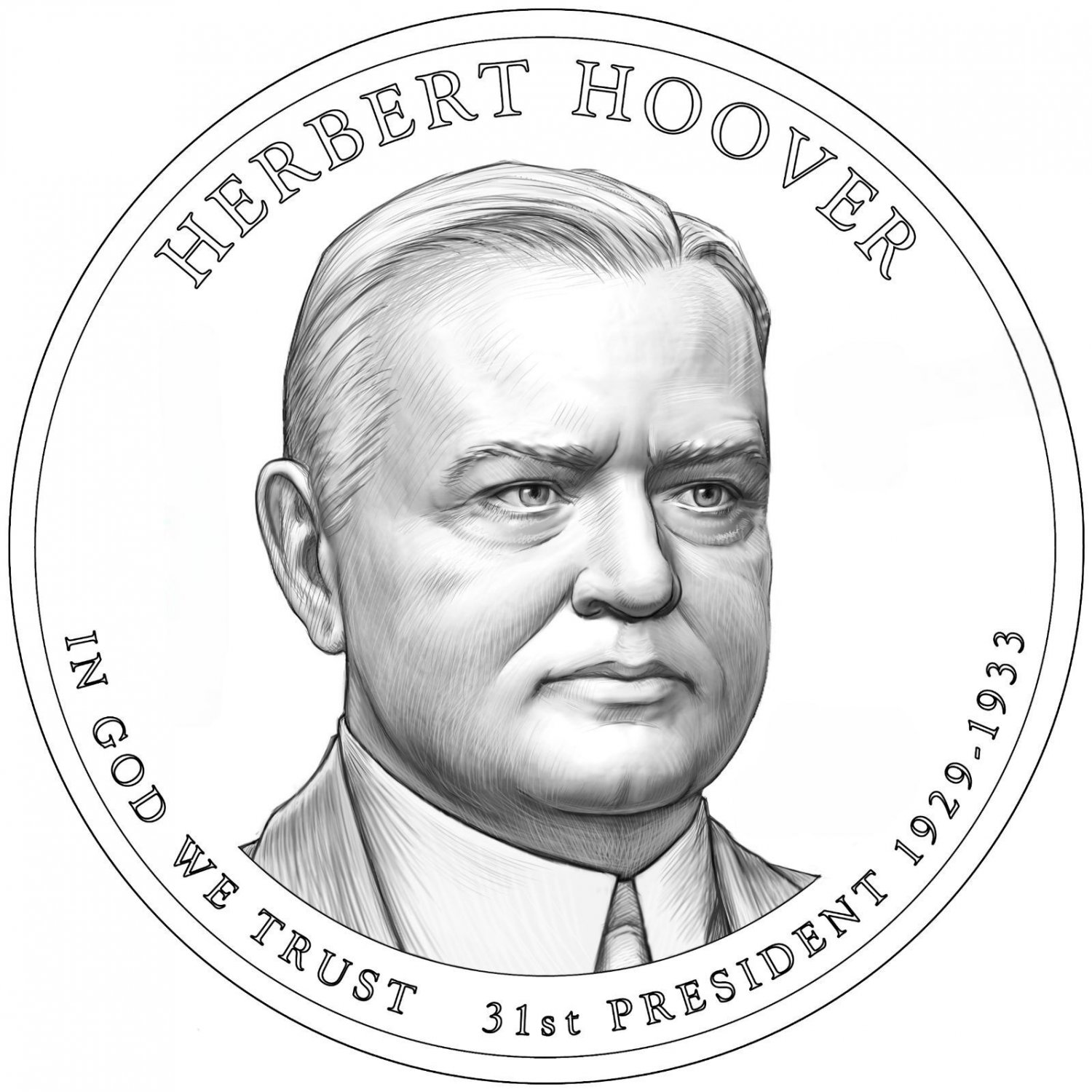 2014 S Proof HERBERT HOOVER Presidential Golden Dollar by US Mint Proof Set 1 US Coin