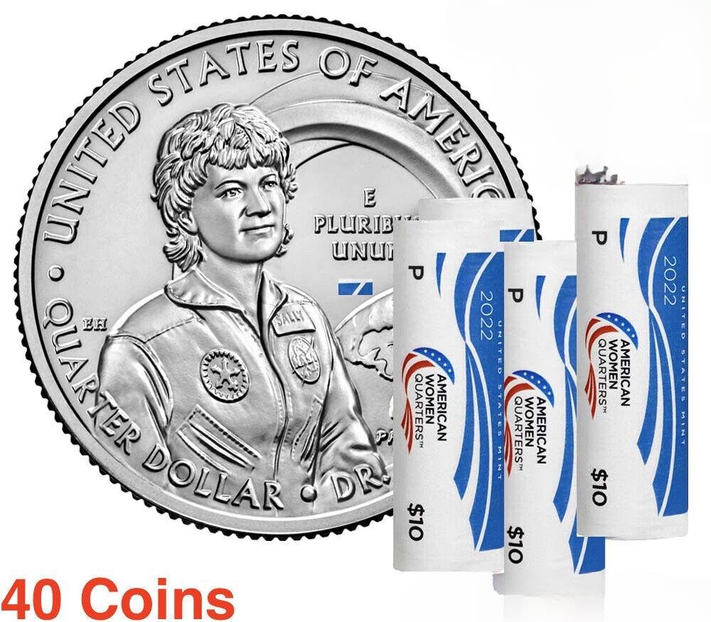 P 1x Dr Sally Ride US MINT Roll American Women Washington Quarters 2022 40 US Coins