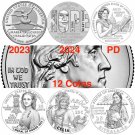 2023 2024 PD Tallchief Presale All 12 US Coins Women Quarters NEW 1Yr Subscription
