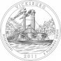 2 US Coins PD VICKSBURG MS NATIONAL PARK 25 CENT QUARTER SET BU MS US CLAD 2011