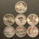 2013 S 2012 S Mint National Park Quarters Uncirculated All Set 7 US Coins Volcano