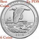 Best 2x 2018 PDS 6 US Coins Block Island Park Quarter Rhode Island PDS Mint ATB