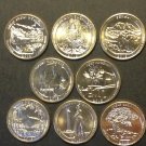 Set 8 US Coins 2014 S 2013 S 2012 Mint National Park Quarters Complete Volcano ATB