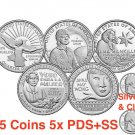2022 Silver Proof 25 US Coins American Women Quarter Complete Set PDSSS Clad