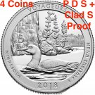 Best 4 US Coins 2018 PDSS Voyageurs National Park MN Clad Proof Quarter ATB