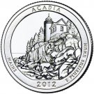 2 US Coins PD ACADIA NATIONAL STATE PARK 2012 QUARTER SET BU MINT 25 CENT MS NOT SILVER