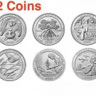 2020 2021 Tuskegee PD All 12 US Coins ATB Park Quarters Complete Set Samoa Bats