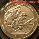 2017 S 225th George Rogers Clark ENHANCED Uncirculated Quarter Indiana CLAD Mint 1 US Coin