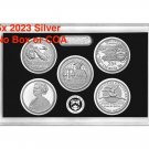 Set 5 US Coins 2023 S 99.9% SILVER Quarters Mint Proof Coleman TallChief NO Box COA