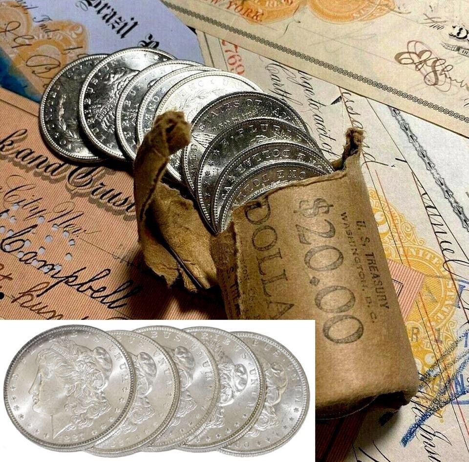 Mint MS Unc GEM BU Morgan Silver Dollars From OBW Roll Estate Hoard 1 US Coin