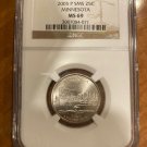 1 US Coin P SMS 25C Minnesota State Quarter MS69 BU UNC Satin Near Perfect 2005