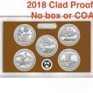 2018 S Mint Proof Set 5 US Coins ATB Clad Quarters NO Box or COA Pictured Rock Block Is