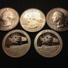 5 US Coins 2013 PDSSS Quarter Ft McHenry National Park Clad 90% Silver Proofs