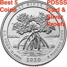 2020 PDSSS Salt River Bay ECO Park Quarters Clad .999 Silver Proof 5 US Coins