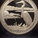 1 US Coin S Bombay Hook National Wildlife Refuge Delaware 2015 Clad PROOF ATB QUARTER Park