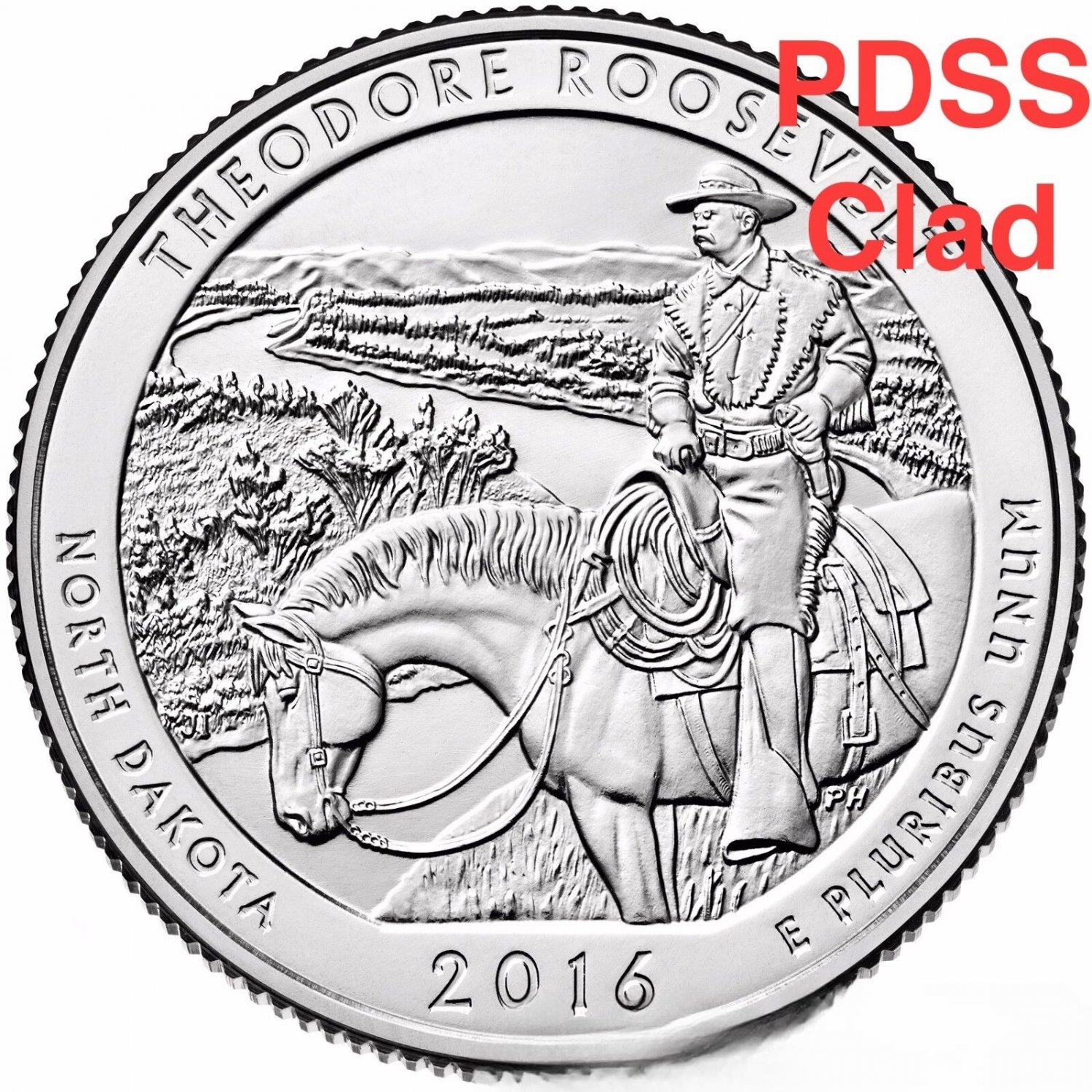 2016 4 US Coins SET PDSS Theodore Roosevelt National Park QUARTER Mint Clad Proof