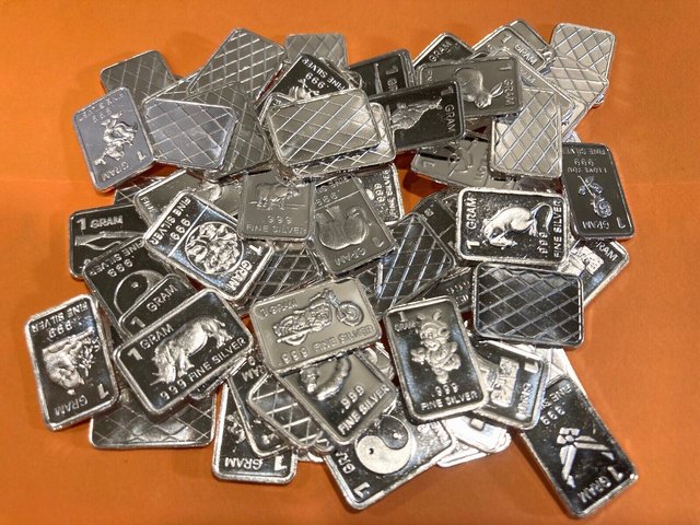 Bars Pure .999 Fine Silver 50 US Coins Bullion Estate Lot Assorted Designs
