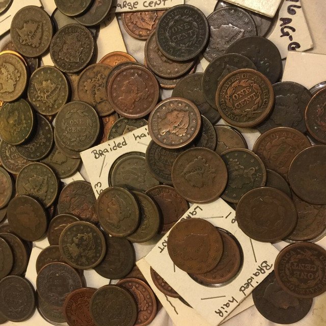 Classic Head Estate&Acirc;&nbsp;Large Cent US Penny Braided Coronet Copper 1 US Coin
