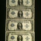 1923 RARE One Dollar Notes $1 Silver Certificates VF Bill Blue Seal US Large