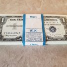 1957 CU Consecutive From Pack Estate  $1 Silver Certificate UNC Lot