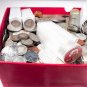 LIQUIDATION SALE Red Carded Box Mixed Coin Lot Vintage 58 US Coins