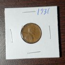 1931 Wheat Penny 1 US Coin