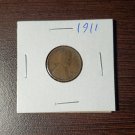 1911 Wheat Penny 1 US Coin