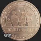 1 US Coin .999 Pure Copper BU Round 5 oz HOME OF THE FREE BECAUSE OF THE BRAVE GSM