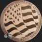 1 US Coin .999 Pure Copper BU Round 5 oz HOME OF THE FREE BECAUSE OF THE BRAVE GSM