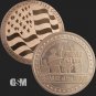 1 US Coin .999 Pure Copper BU Round 5 oz HOME OF THE FREE BECAUSE OF THE BRAVE GSM