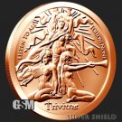 TRIVIUM GIRLS ROUND 1 Oz Pure Fine .999 Copper BU GSM 1 US Coin