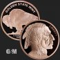Buffalo Copper Round 2 oz .999 Pure Fine Copper BU 1 US Coin