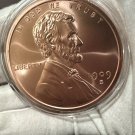 5 oz Lincoln Wheat Cent Fine 999 Copper Round in a Air tite capsule 1 US Coin