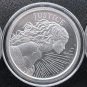 1 US Coin 1 oz .999 Fine JUSTICE 2023 Round Silver Shield BU IN A CAPSULE