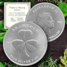 1 US coin 1 oz ST. Patrick shamrock silver .9999 fine purity