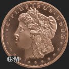 2 oz Morgan Copper Round Pure .999 Fine Copper BU 1 US Coin