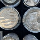 LOT OF 2 US Coins 2oz Double Eagle Flag of Strength Freedom SILVER .999 IN CAPSULE