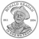 1 US Coin Ronald Reagan Peace Through Strength 1 oz Silver Round .999 Fine BU