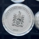 1 US Coin 2022 1 oz Tuvalu Silver James Bond Family Crest BU In Capsule