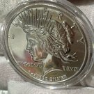 Peace Dollar Design One Troy Ounce .999 Silver Fine Round 1 US Coin BU IN A CAPSULE