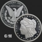 New 2 oz .999 Fine Silver Round Morgan Design BU 1 US Coin